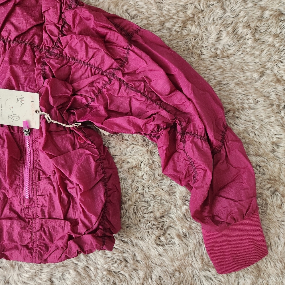 Free People FP Movement Happy Camper Pullover Misty Plum Windbreaker Jacket - Picture 6 of 15
